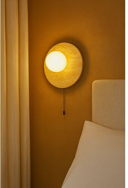Beżowy kamienny kinkiet ø 12 cm Hilde – Opviq lights