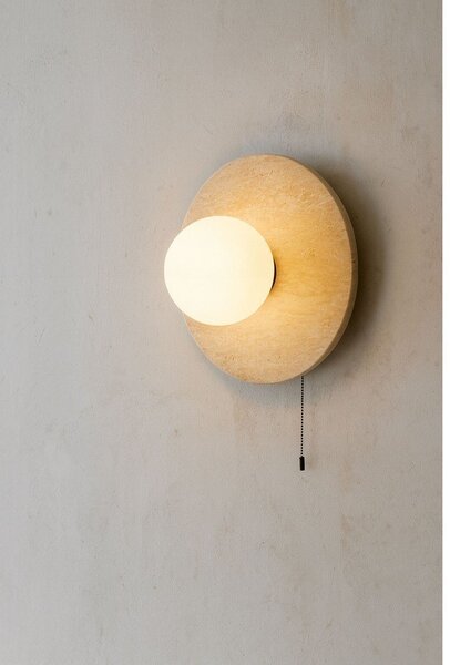 Beżowy kamienny kinkiet ø 12 cm Hilde – Opviq lights