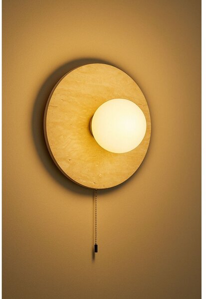 Beżowy kamienny kinkiet ø 12 cm Hilde – Opviq lights