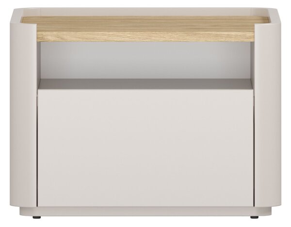 Szafka nocna Elivo 50 cm z szufladą - kaszmir / dąb olejowany
