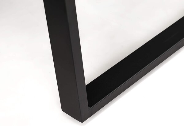 MebleMWM Zestaw mebli ogrodowych RAVENA DUO + Stół Sycylia | Aluminium czarny | Szare poduszki OUTLET