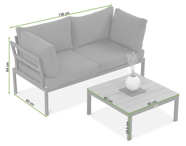 Sofa ogrodowa Java Dark Grey - Bjørkka