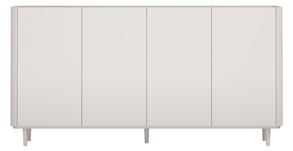 Komoda Elivo 200 cm czterodrzwiowa na nóżkach - kaszmir / dąb olejowany
