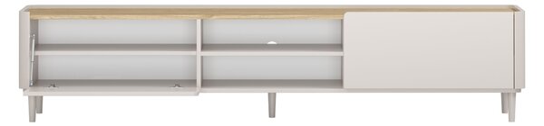 Szafka RTV Elivo 220 cm na nóżkach - kaszmir / dąb olejowany