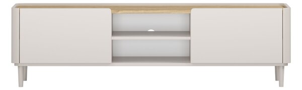 Szafka RTV Elivo 170 cm na nóżkach - kaszmir / dąb olejowany