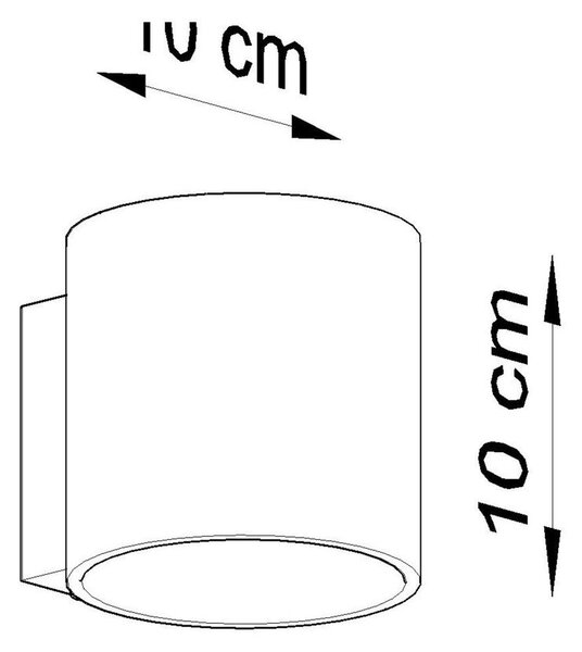 Czarny kinkiet Sollux Roda