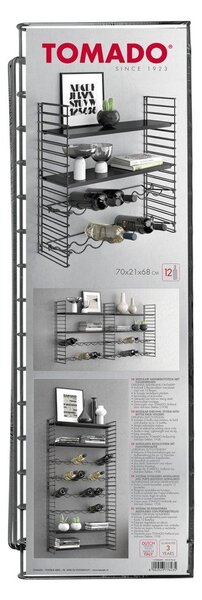 Półka z uchwytami na butelki Metaltex
