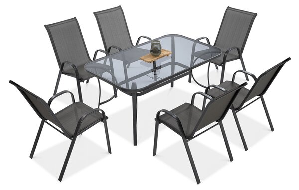 Zestaw mebli ogrodowych BOLOGNA 150/6 Light Grey