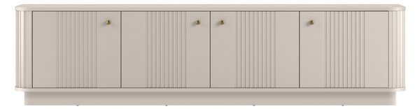 Szafka RTV Vesper 4D 187 cm - kaszmir / złote uchwyty