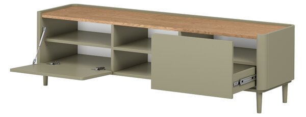Szafka RTV Elivo 170 cm na nóżkach - eukaliptus / dąb baltic dune