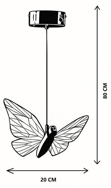Metalowa lampa wisząca LED w kolorze złota z kloszem ze szkła akrylowego ø 20 cm Myrna – Opviq lights