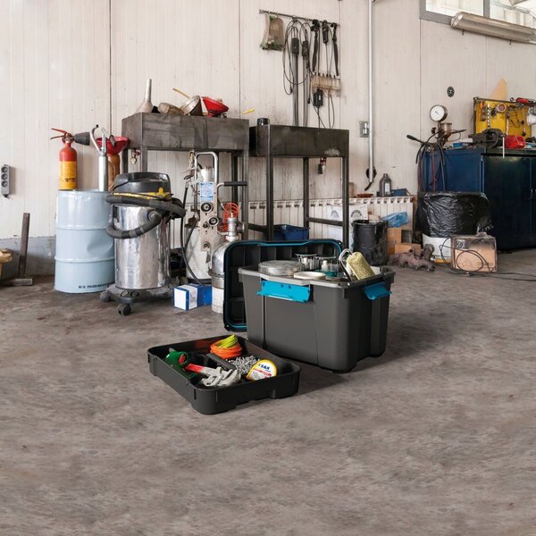 Czarny plastikowy pojemnik z pokrywką 73,5x44,5x46 cm Scuba Box – KIS