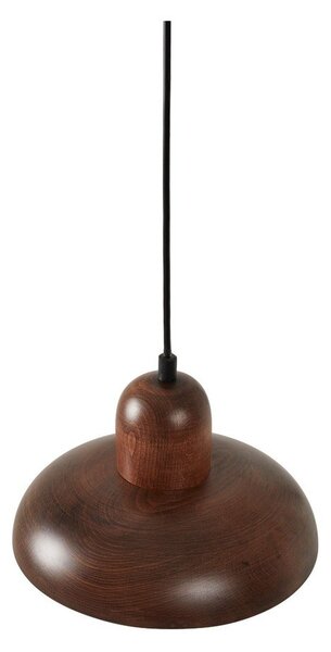 Brązowa lampa wisząca z drewnianym kloszem ø 25 cm Elsa – Opviq lights