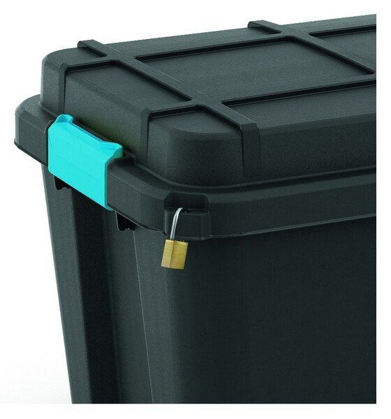 Czarny plastikowy pojemnik z pokrywką 73,5x44,5x46 cm Scuba Box – KIS