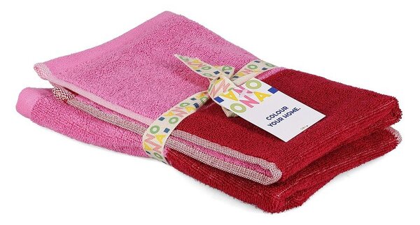 Różowe bawełniane ręczniki zestaw 2 szt. frotte 30x50 cm Pixie – ONA