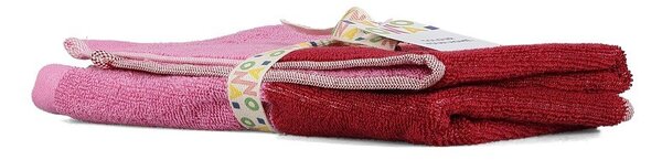 Różowe bawełniane ręczniki zestaw 2 szt. frotte 30x50 cm Pixie – ONA