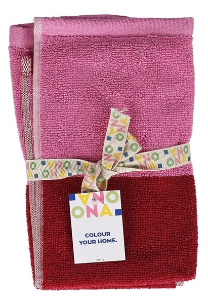 Różowe bawełniane ręczniki zestaw 2 szt. frotte 30x50 cm Pixie – ONA