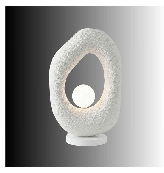 Biała metalowa lampa stołowa (wysokość 50 cm) Lore – Opviq lights