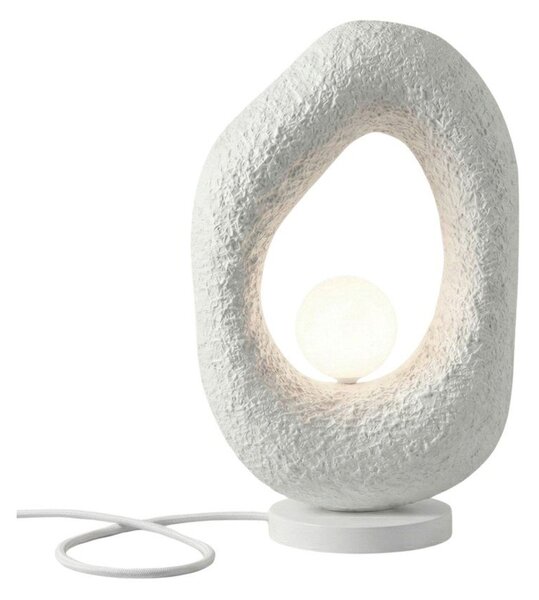 Biała metalowa lampa stołowa (wysokość 50 cm) Lore – Opviq lights