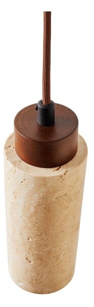 Beżowa lampa wisząca z kamiennym kloszem ø 6,5 cm Selma – Opviq lights