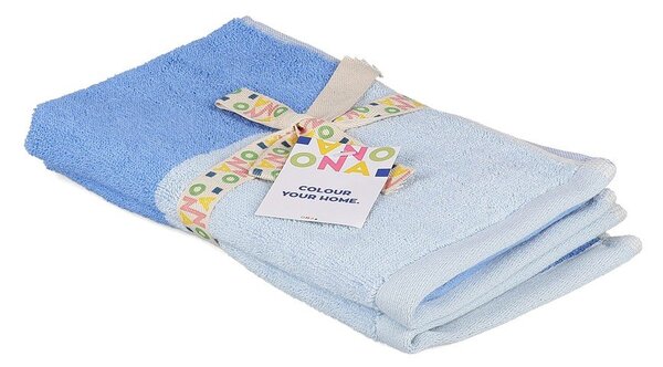 Niebieskie bawełniane ręczniki zestaw 2 szt. frotte 30x50 cm Pixie – ONA