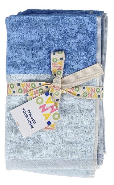 Niebieskie bawełniane ręczniki zestaw 2 szt. frotte 30x50 cm Pixie – ONA