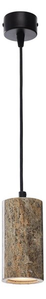 Szara lampa wisząca z kamiennym kloszem ø 6,5 cm Selma – Opviq lights
