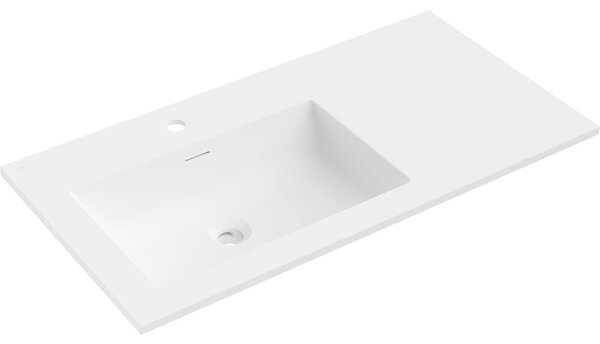 Mexen Otis umywalka wpuszczana w blat lewa 91 x 46,5 cm, biała mat - 25189001L