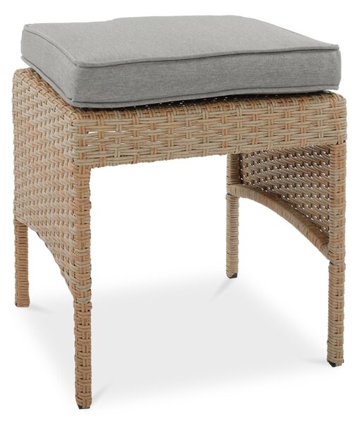 Zestaw technorattanowy CORTINA + PUFY Beige