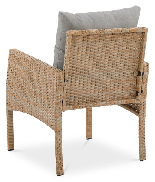 Zestaw technorattanowy CORTINA + PUFY Beige