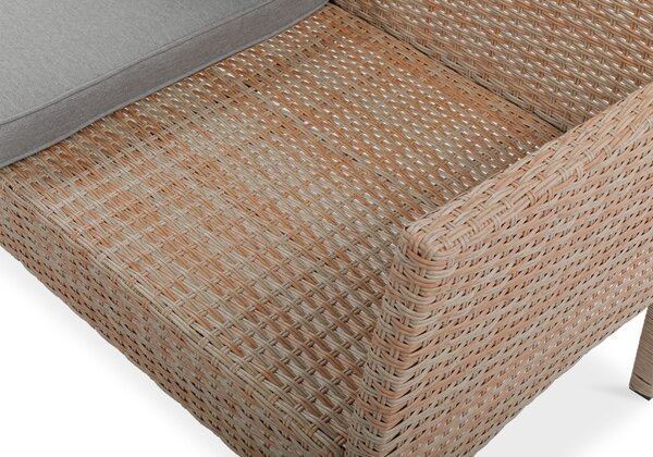 Zestaw technorattanowy CORTINA + PUFY Beige