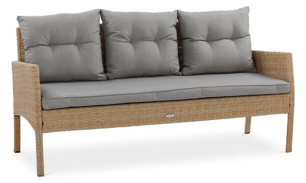 Zestaw technorattanowy CORTINA + PUFY Beige