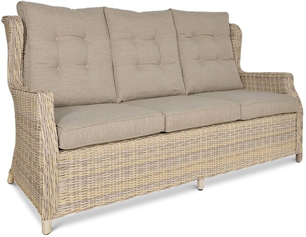 Zestaw technorattanowy TRIVENTO 3 + PUFY Beige