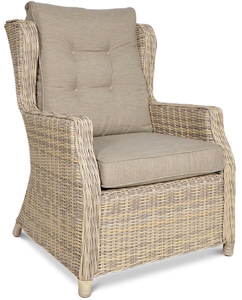 Zestaw technorattanowy TRIVENTO 3 + PUFY Beige