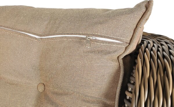 Zestaw technorattanowy TRIVENTO 3 + PUFY Brown