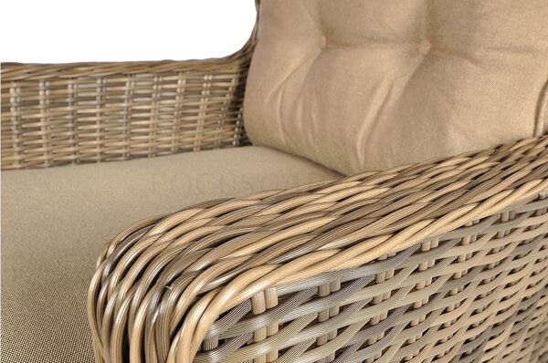 Zestaw technorattanowy TRIVENTO 3 + PUFY Brown