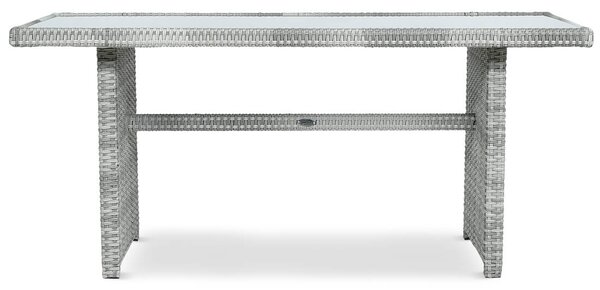 Zestaw z technorattanu BORNEO + PUFY Stone Grey