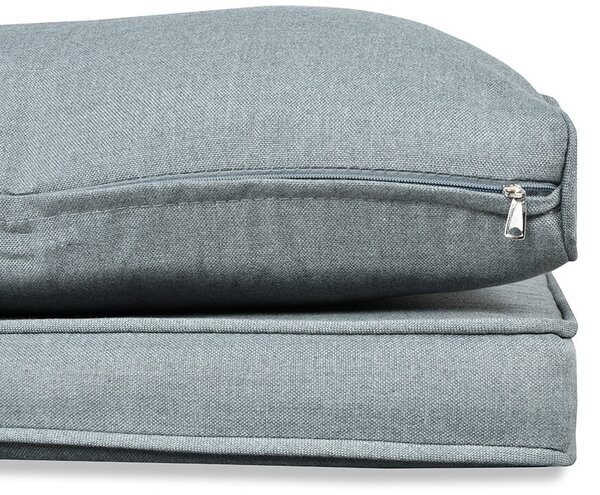 Zestaw z technorattanu BORNEO + PUFY Stone Grey