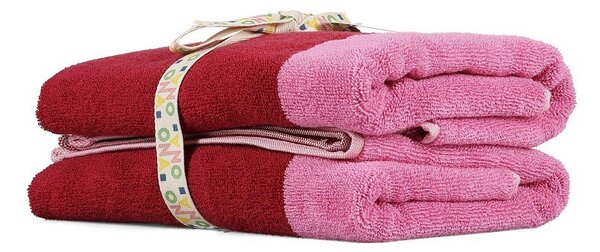 Różowe bawełniane ręczniki kąpielowe zestaw 2 szt. frotte 50x100 cm Pixie – ONA