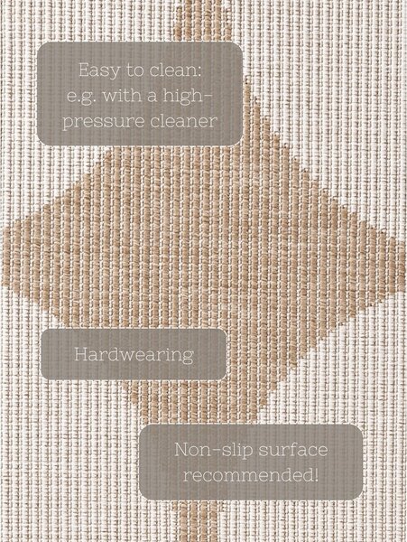 Dywan odpowiedni na zewnątrz w beżowo-śmietankowym kolorze 120x170 cm Duet Bowen – NORTHRUGS