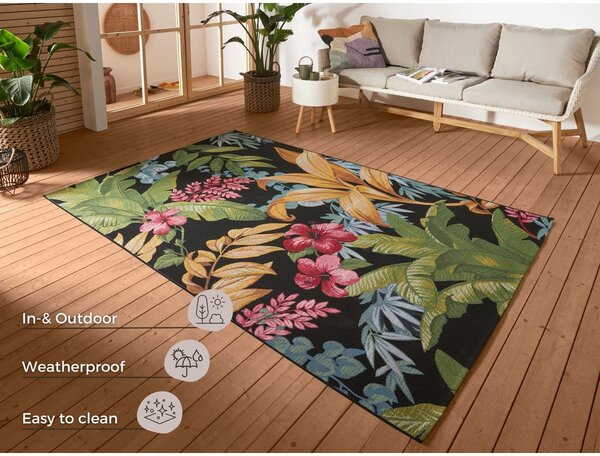 Czarny dywan odpowiedni na zewnątrz 80x165 cm Flair – Hanse Home