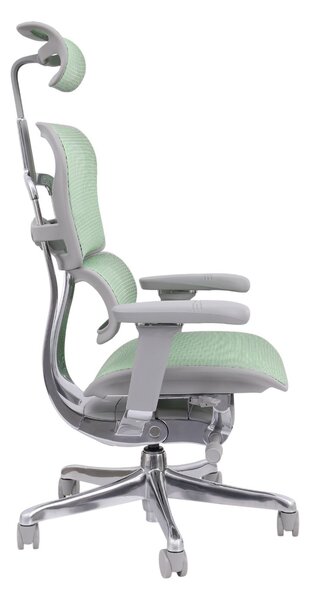 Fotel biurowy Ergohuman 2 Elite GS Green - zielono-szary ergonomiczny fotel siatkowy