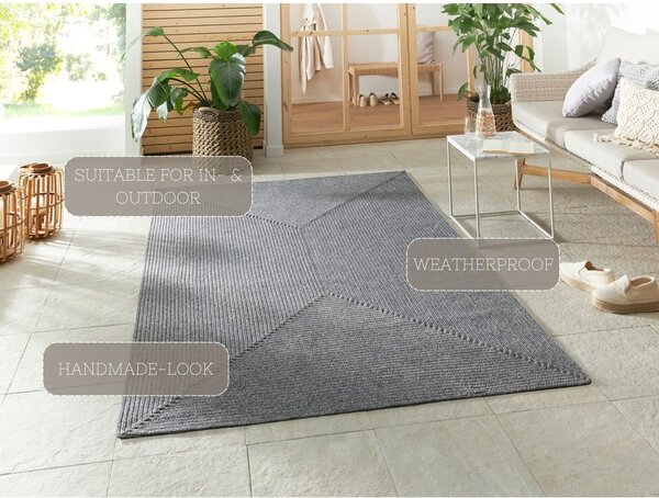 Szary dywan odpowiedni na zewnątrz 150x80 cm – NORTHRUGS
