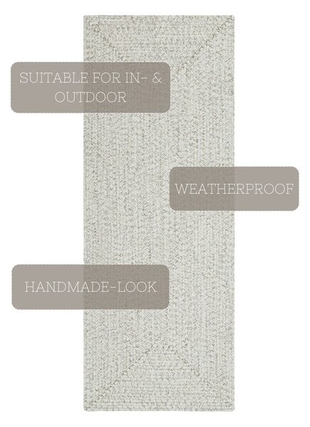 Białobeżowy chodnik odpowiedni na zewnątrz 200x80 cm – NORTHRUGS