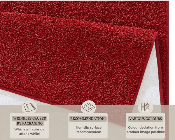 Czerwony dywan Hanse Home Pure, 80x150 cm