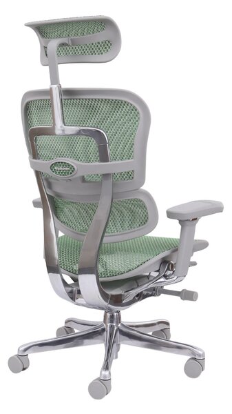 Fotel biurowy Ergohuman 2 Elite GS Green - zielono-szary ergonomiczny fotel siatkowy
