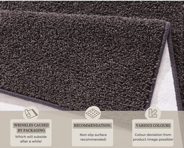 Antracytowy chodnik Hanse Home Pure, 80x200 cm
