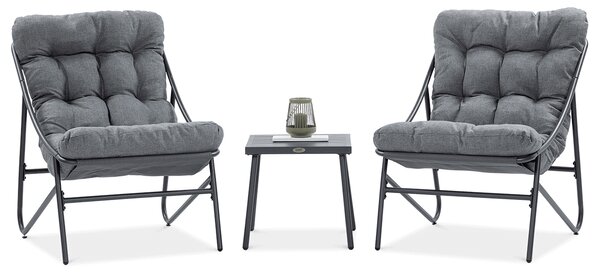 Zestaw ogrodowy CASPER 2+1 Dark Grey - Bjørkka
