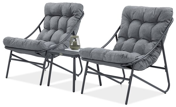 Zestaw ogrodowy CASPER 2+1 Dark Grey - Bjørkka