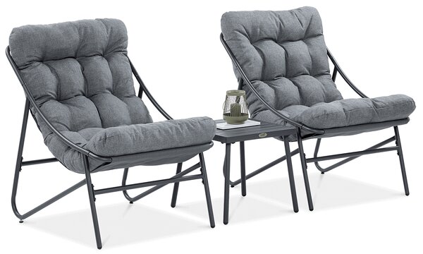 Zestaw ogrodowy CASPER 2+1 Dark Grey - Bjørkka